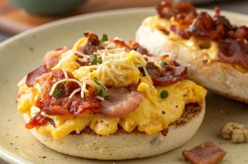Mouthwatering English Muffin Breakfast Pizza: A Delicious Morning Twist!
