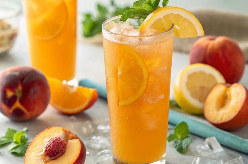 Peach Lemonade Bliss: Sip Into Summer with the Ultimate Refreshing Experience