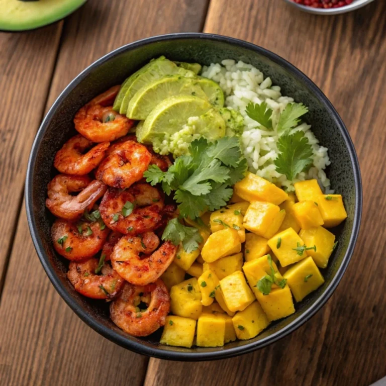 Shrimp Avocado Mango Bowl
