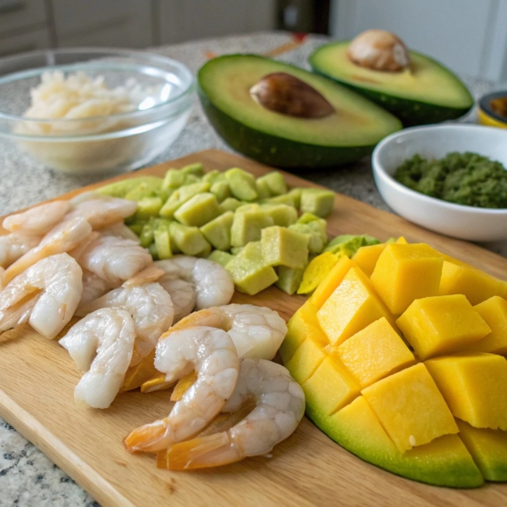 Shrimp Avocado Mango Bowl
