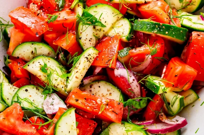Cucumber Tomato Salad (5 Ways)