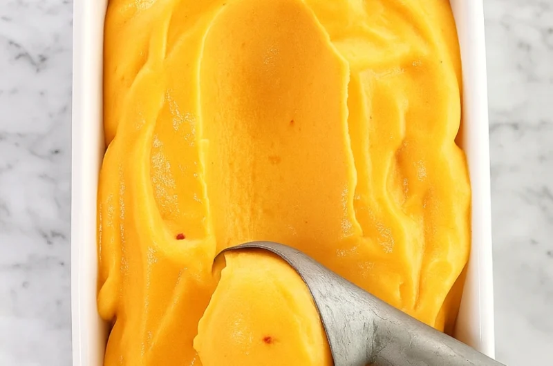 Peach Sorbet Recipe (Creamy, No-Ice, Perfect Every Time)