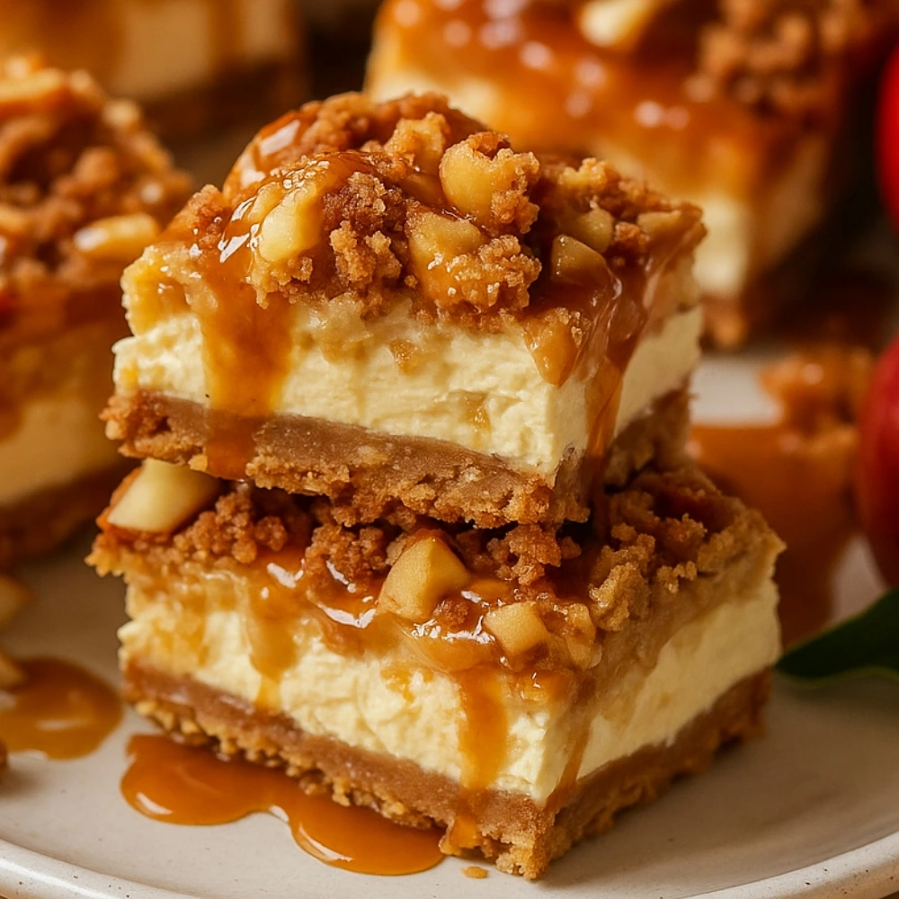 Caramel Apple Cheesecake Bars