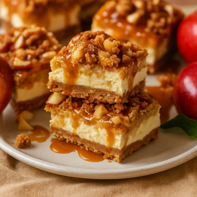 Caramel Apple Cheesecake Bars