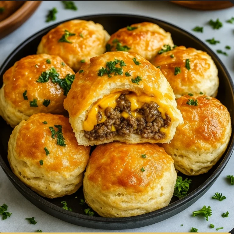 Garlic Parmesan Cheeseburger Bombs