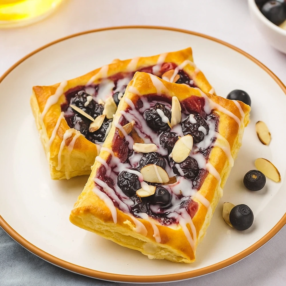 Blueberry Cream Cheese Puff Pastries