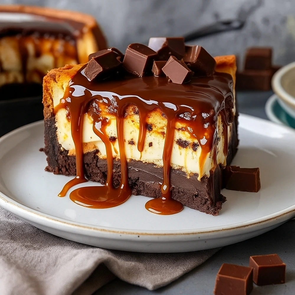 Caramel Brownie Cheesecake