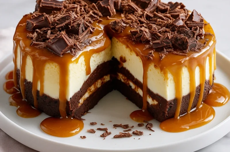 How to Make the Best Caramel Brownie Cheesecake