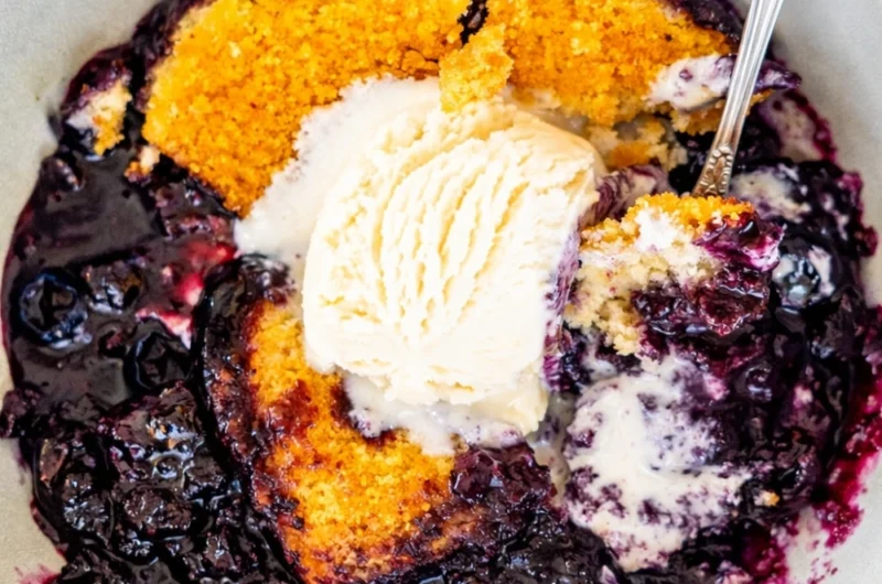 Blueberry Cobbler Recipe (No-Soggy-Bottom Method)